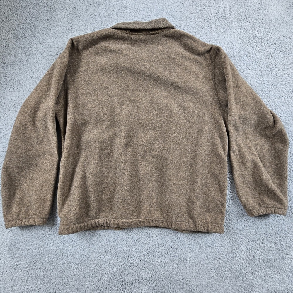 LL Bean Sweater Fleece Full Zip Mens Large Brown‎ Heavy Weight - Picture 10 of 13